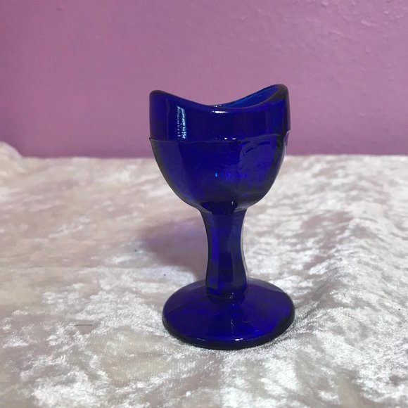 Vintage Other - Vintage Mini Cobalt Eye Wash Cup * Occular Collectible GUC Retro Stemmed Optical